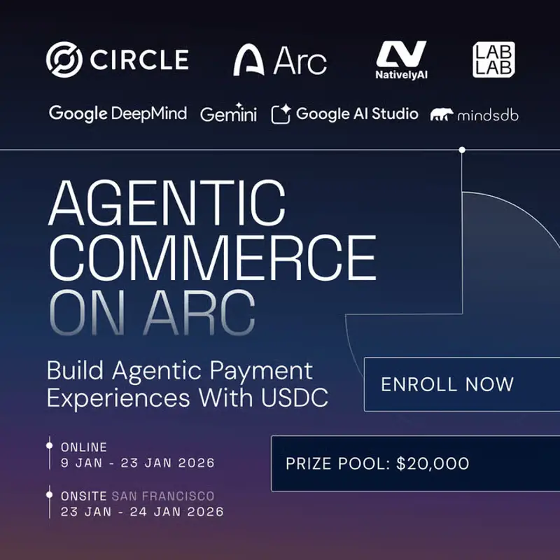 AIsa 在 Agentic Commerce on Arc (Circle) 全球黑客松中荣获亚军缩略图 AIsa 在 Agentic Commerce on Arc (Circle) 全球黑客松中荣获亚军缩略图