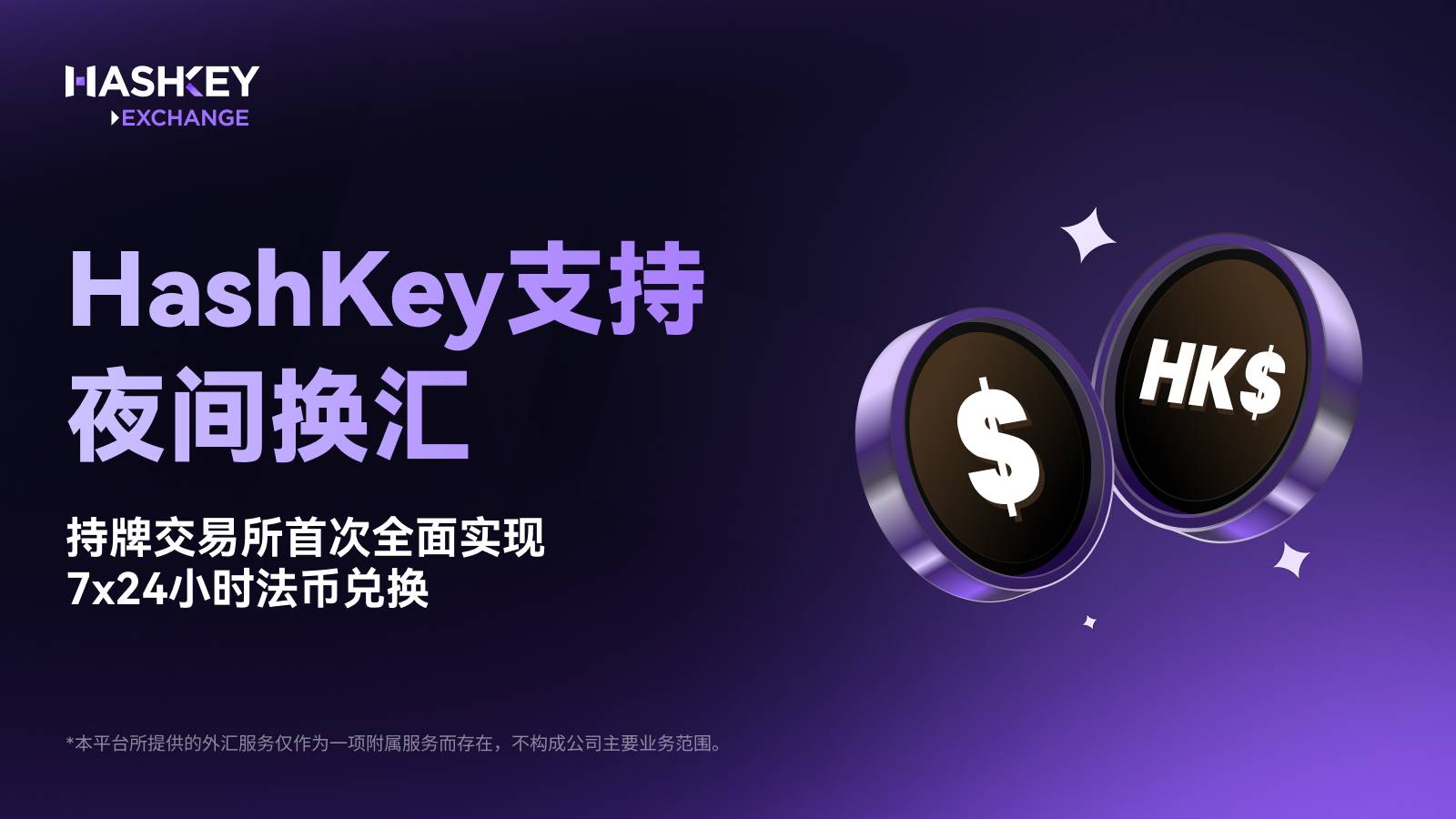 HashKey 支持夜间换汇，持牌交易所首次全面实现 7×24 小时法币兑换缩略图