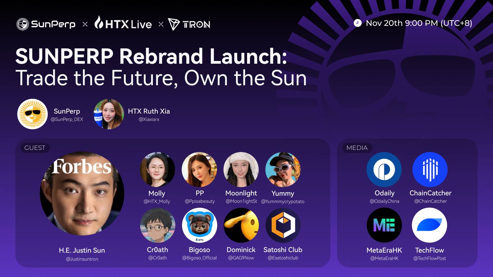 从平台到生态，SunPerp 升级为 SunX：孙宇晨详解 DEX 的“长期主义”与全球化布局缩略图