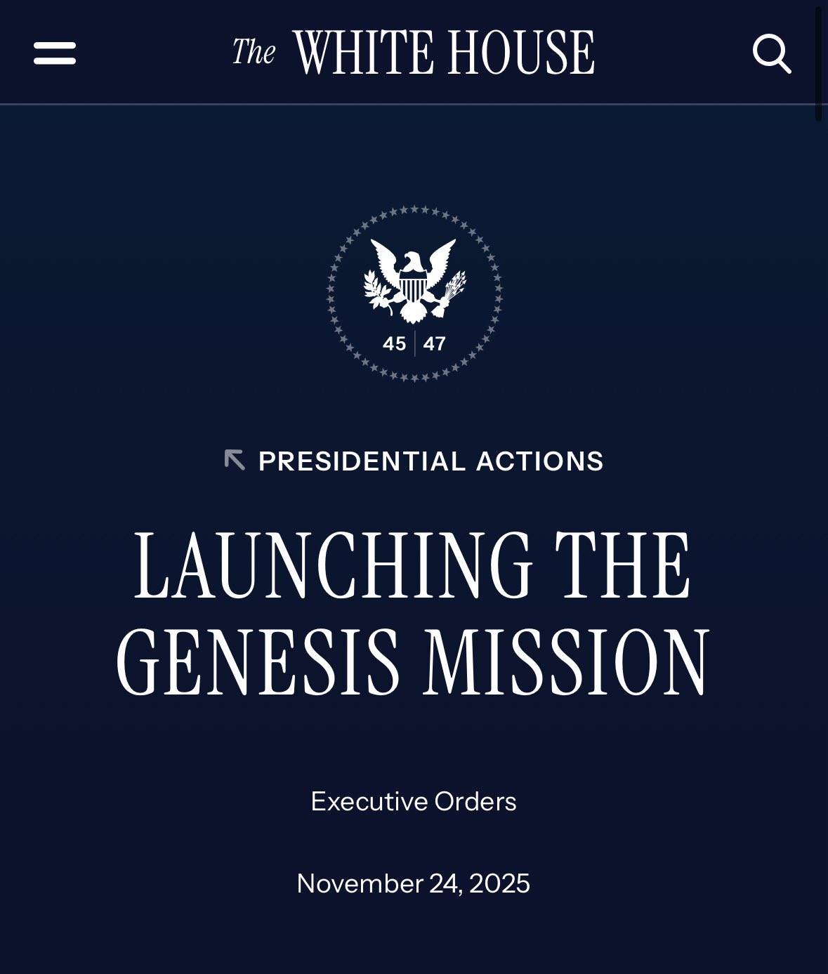 解读白宫最新“创世纪计划”：用 AI 重塑美国科研体系缩略图