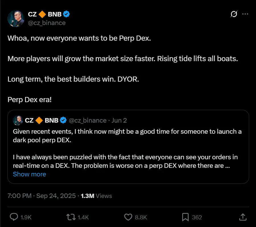 Aster 热潮之后，未发币的 Perp DEX 正在酝酿新一轮机会缩略图