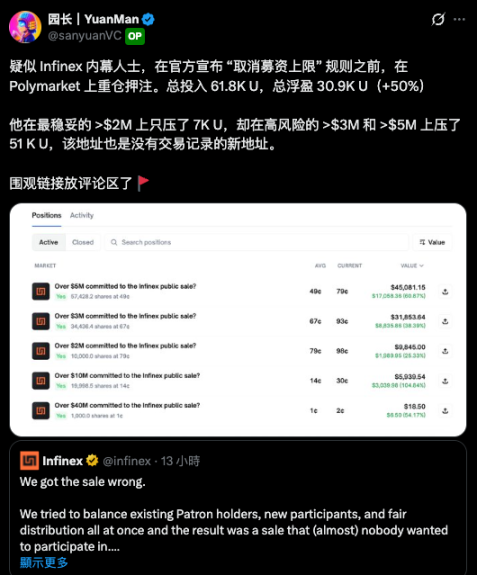 公募遇冷、规则反转、预测市场抢跑：Infinex深陷多重争议缩略图