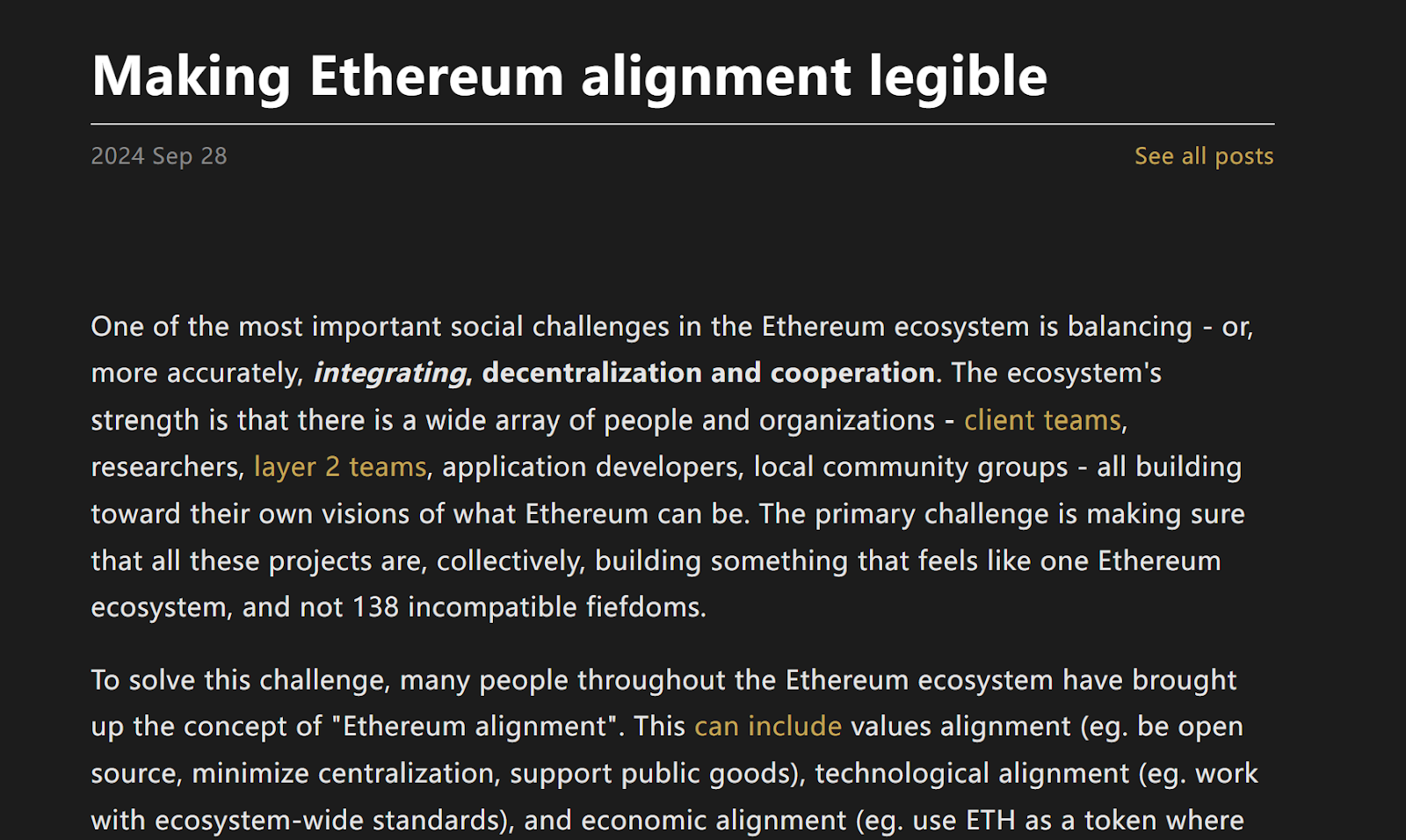穿透 Ethereum 「退化」喧嚣:为什么「以太坊价值观」是最宽的护城河?缩略图 穿透 Ethereum 「退化」喧嚣:为什么「以太坊价值观」是最宽的护城河?缩略图